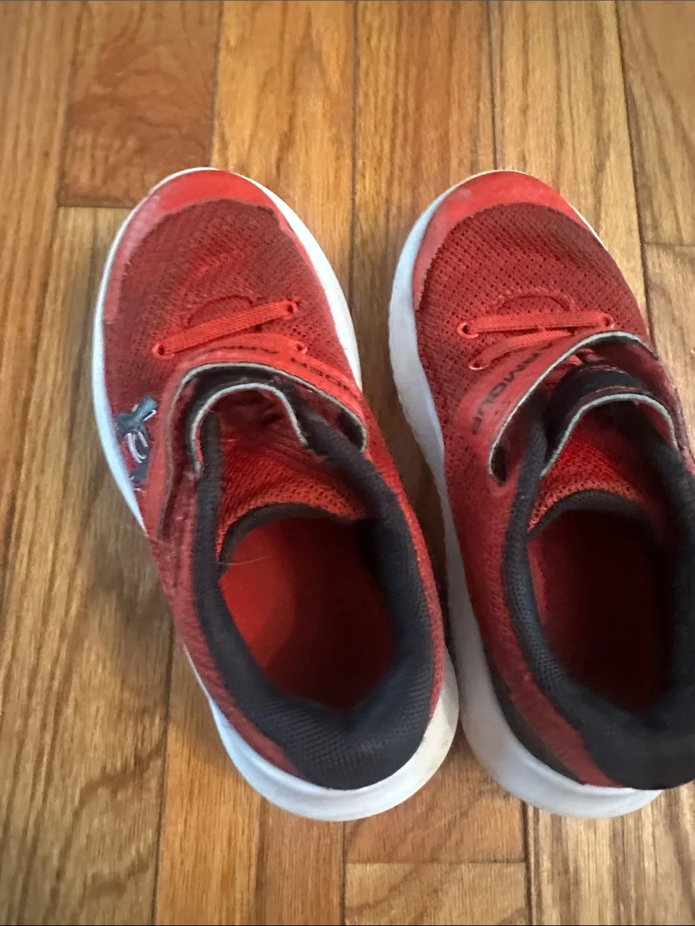 Under Armour Kids Red and White Athletic Sneakers